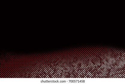 Dark Red vector modern geometrical circle abstract background. Dotted texture template. Geometric pattern in halftone style with gradient. 