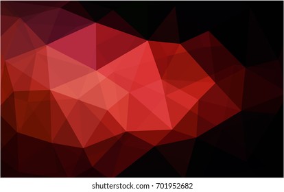 Dark Red vector modern geometrical abstract background. Texture, new background. Geometric background in Origami style with gradient. 