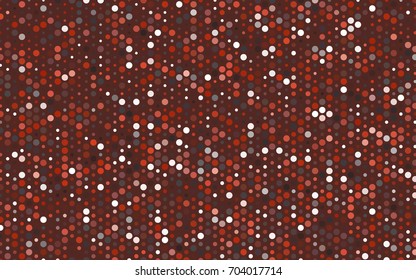 Dark Red vector modern geometrical circle abstract background. Dotted texture template. Geometric pattern in halftone style with gradient. 