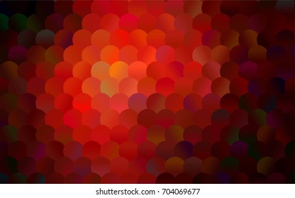 Dark Red vector modern geometrical circle abstract background. Dotted texture template. Geometric pattern in halftone style with gradient. 