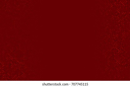 Dark Red vector modern geometrical circle abstract background. Dotted texture template. Geometric pattern in halftone style with gradient. 