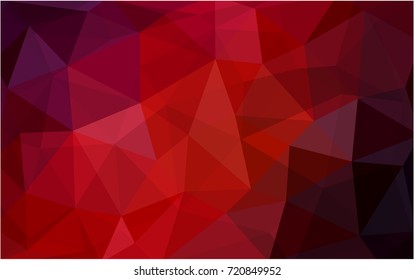 Dark Red vector modern geometrical abstract background. Texture, new background. Geometric background in Origami style with gradient. 