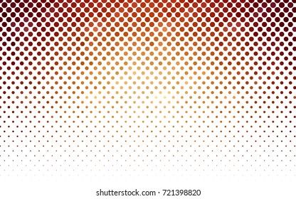 Dark Red vector modern geometrical circle abstract background. Dotted texture template. Geometric pattern in halftone style with gradient. 