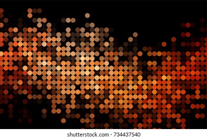 Dark Red vector modern geometrical circle abstract background. Dotted texture template. Geometric pattern in halftone style with gradient. 
