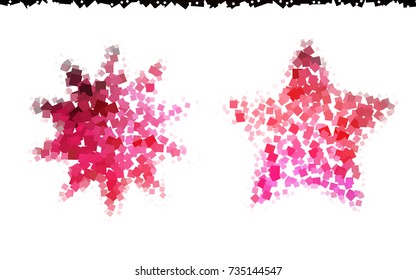 Dark Red vector modern geometrical background. Abstract template. Geometric pattern in square style with gradient.
