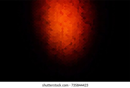 Dark Red vector modern geometrical circle abstract background. Dotted texture template. Geometric pattern in halftone style with gradient. 