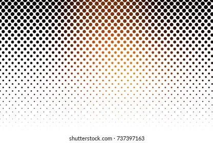 Dark Red vector modern geometrical circle abstract background. Dotted texture template. Geometric pattern in halftone style with gradient. 