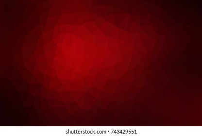 Dark Red vector modern geometrical abstract background. Texture, new background. Geometric background in Origami style with gradient. 