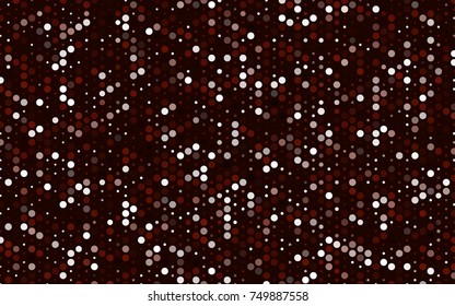 Dark Red vector modern geometrical circle abstract background. Dotted texture template. Geometric pattern in halftone style with gradient. 