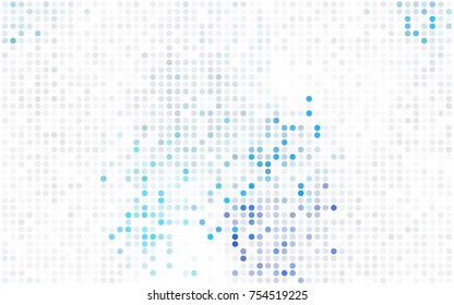 Dark Red vector modern geometrical circle abstract background. Dotted texture template. Geometric pattern in halftone style with gradient. 