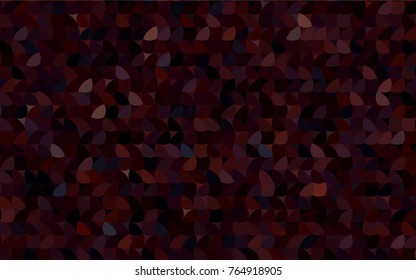 Dark Red vector modern geometrical circle abstract background. Dotted texture template. Geometric pattern in halftone style with gradient. 