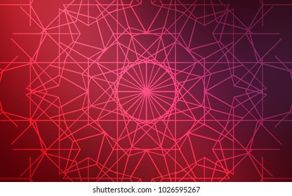 Dark Red vector natural abstract template. Colorful abstract illustration with lines drawn by child in Asian style. Brand-new design for your business.
