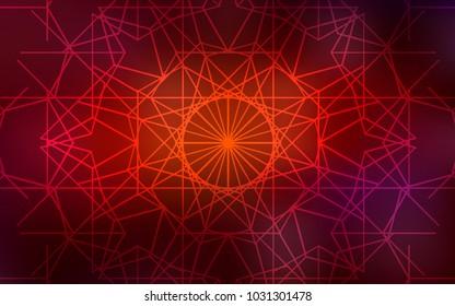 Dark Red vector natural abstract template. Glitter abstract illustration with doodles and lines drawn by child. Brand-new style for your business design.