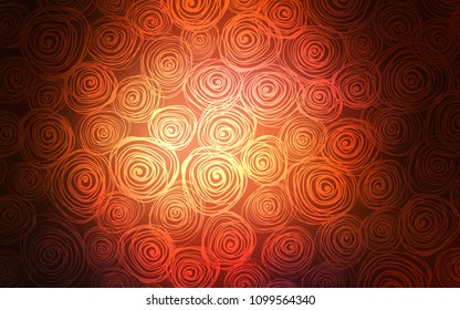 Dark Red vector natural abstract pattern. Blurred decorative design in Indian style with roses. The pattern can be used for wallpapers and coloring books.