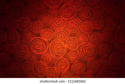 Dark Red vector natural abstract background. A vague abstract illustration with roses in doodles style. The elegant pattern can be used as a part of a brand book.