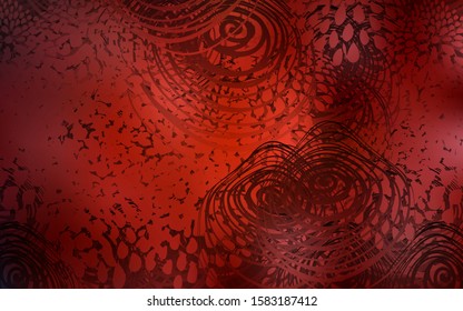 Dark Red vector natural abstract design. Decorative shining illustration with doodles on abstract template. A new texture for your design.