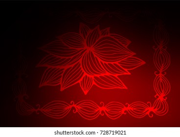 Dark Red vector natural abstract pattern. An elegant bright illustration with lines in Natural style. Hand painted design for web, leaflet, textile.