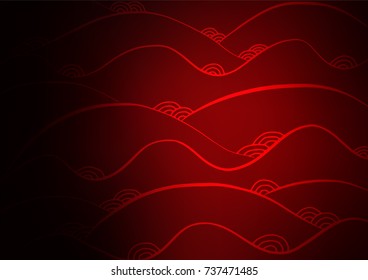 Dark Red vector natural abstract texture. Blurred decorative design in Indian style with Zen tangles. The best blurred design for your business.