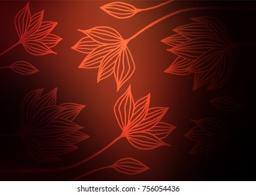 Dark Red vector natural abstract background. Sketchy hand drawn doodles on blurred background. The best blurred design for your business.