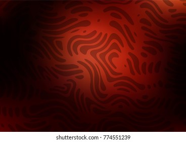 Dark Red vector natural abstract pattern. A vague abstract illustration with doodles in Indian style. Hand painted design for web, wrapping, wallpaper.