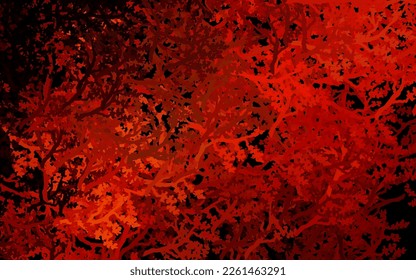 Dark Red vector natural backdrop with trees, branches. Modern geometrical abstract illustration with trees. Hand painted design for web, wrapping.