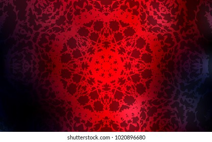 Dark Red vector natural elegant artwork. Modern geometrical abstract illustration with doodles drawn by child. The template can be used as a background for cell phones.
