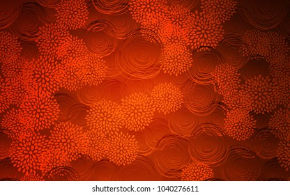 Dark Red vector natural elegant pattern. An elegant bright illustration with flowers in Natural style. Hand painted design for web, wrapping, wallpaper.