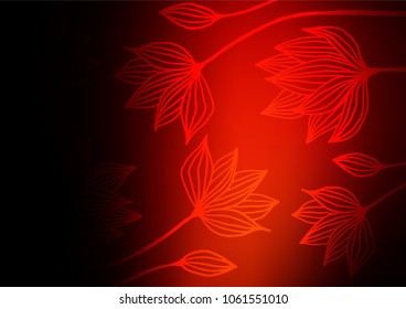 Dark Red vector natural elegant texture. Sketchy hand drawn doodles on blurred background. A completely new template for your business design.