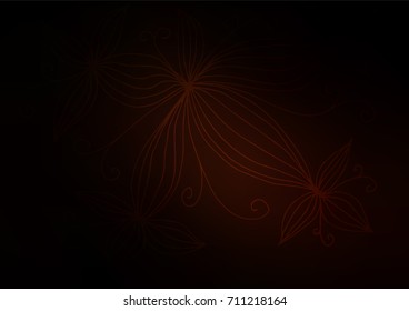 Dark Red vector natural elegant background. Shining colored illustration with doodles in Arabic style. A new texture for your design.