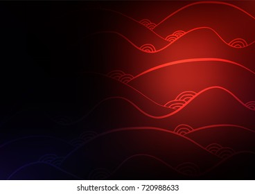Dark Red vector natural elegant texture. Shining colored illustration with doodles in Zen tangle style. The pattern can be used for coloring books and pages for kids.