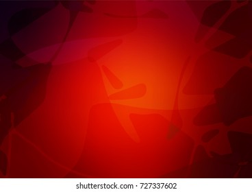 Dark Red vector natural elegant background. Doodles created by child on blurred abstract background with gradient. The pattern can be used for coloring books and pages for kids.