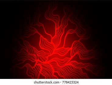 Dark Red vector natural elegant background. Doodles on blurred abstract background with gradient. The pattern can be used for coloring books and pages for kids.