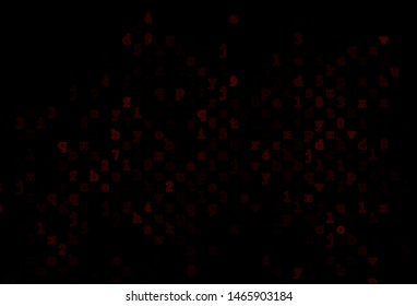 Dark Red vector pattern with ABC symbols. Shining illustration with ABC symbols on abstract template. Smart design for your business advert of university.