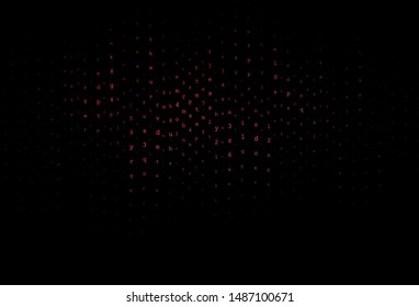 Dark Red vector pattern with ABC symbols. Shining illustration with ABC symbols on abstract template. Pattern for booklets, leaflets of education.