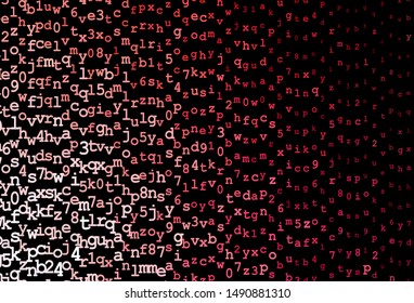 Dark Red vector pattern with ABC symbols. Abstract illustration with colored latin alphabet. Pattern for school, grammar websites.