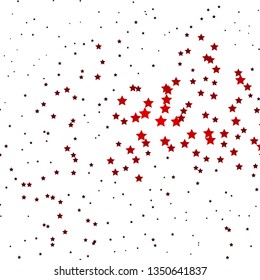 Dark Red vector pattern with abstract stars. Colorful illustration in abstract style with gradient stars. Design for your business promotion.
