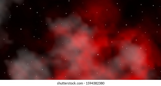 Dark Red vector pattern with abstract stars. Decorative illustration with stars on abstract template. Theme for cell phones.