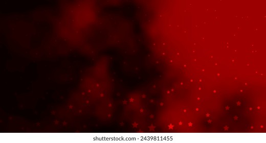 Dark Red vector pattern with abstract stars. Colorful illustration with abstract gradient stars. Best design for your ad, poster, banner.