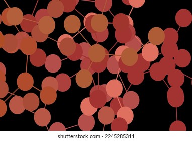 Dark Red vector pattern with artificial intelligence network. Shining colorful illustration with real structure of AI. Pattern for science, futuristic designs.