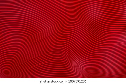 Dark Red vector pattern with bent ribbons. Modern gradient abstract illustration with bandy lines. The best blurred design for your business.