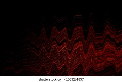 Dark Red vector pattern with bent lines. Glitter abstract illustration with wry lines. The best blurred design for your business.