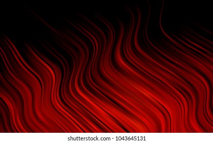 Dark Red vector pattern with bent ribbons. Blurred geometric sample with gradient bubbles.  Marble style for your business design.
