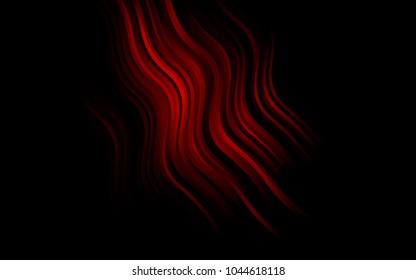 Dark Red vector pattern with bent lines. Modern gradient abstract illustration with bandy lines. Textured wave pattern for backgrounds.