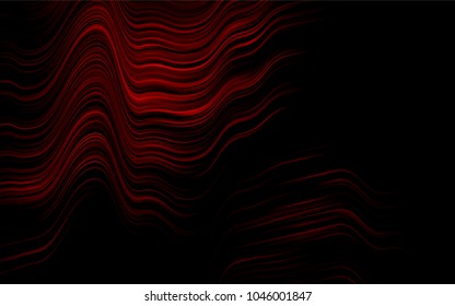 Dark Red vector pattern with bent ribbons. Colorful abstract illustration with gradient lines. A new texture for your  ad, booklets, leaflets.