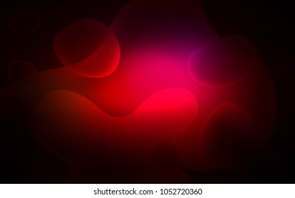 Dark Red vector pattern with bent ribbons. Shining illustration, which consist of blurred lines, circles. Memphis design for your web site.