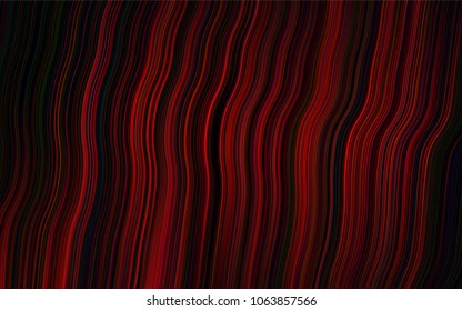 Dark Red vector pattern with bent lines. Modern gradient abstract illustration with bandy lines. A completely new template for your business design.