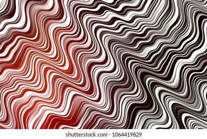 Dark Red vector pattern with bent lines. A vague circumflex abstract illustration with gradient. A new texture for your  ad, booklets, leaflets.