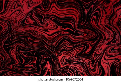 Dark Red vector pattern with bent lines. A completely new color illustration in marble style. New composition for your brand book.