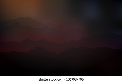Dark Red vector pattern with bent lines. Creative geometric illustration in mountain style with gradient. Brand-new design for your ads, poster, banner.