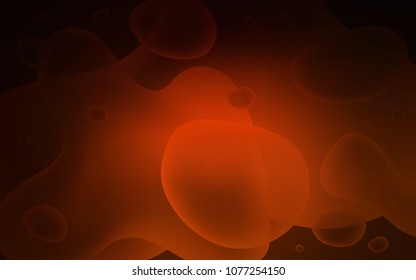Dark Red vector pattern with bent ribbons. A sample with blurred bubble shapes. New composition for your brand book.